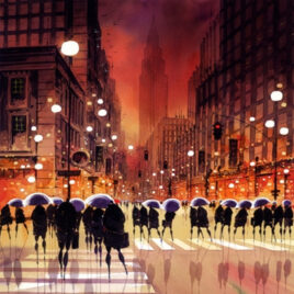 Shadows On The Sidewalk By Peter Rodgers X