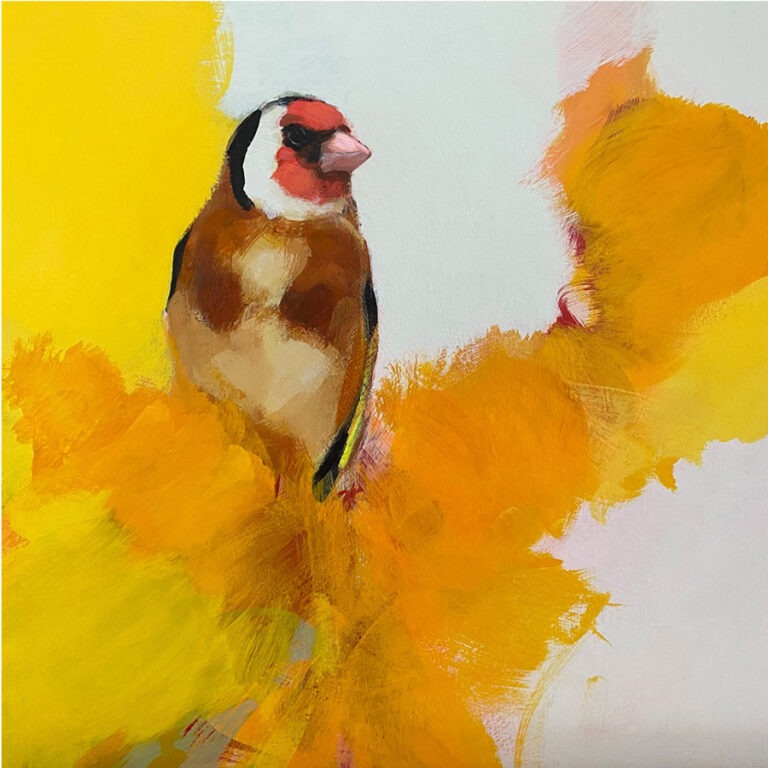 Goldfinch in Parchment and Yellow, by Heidi Langridge